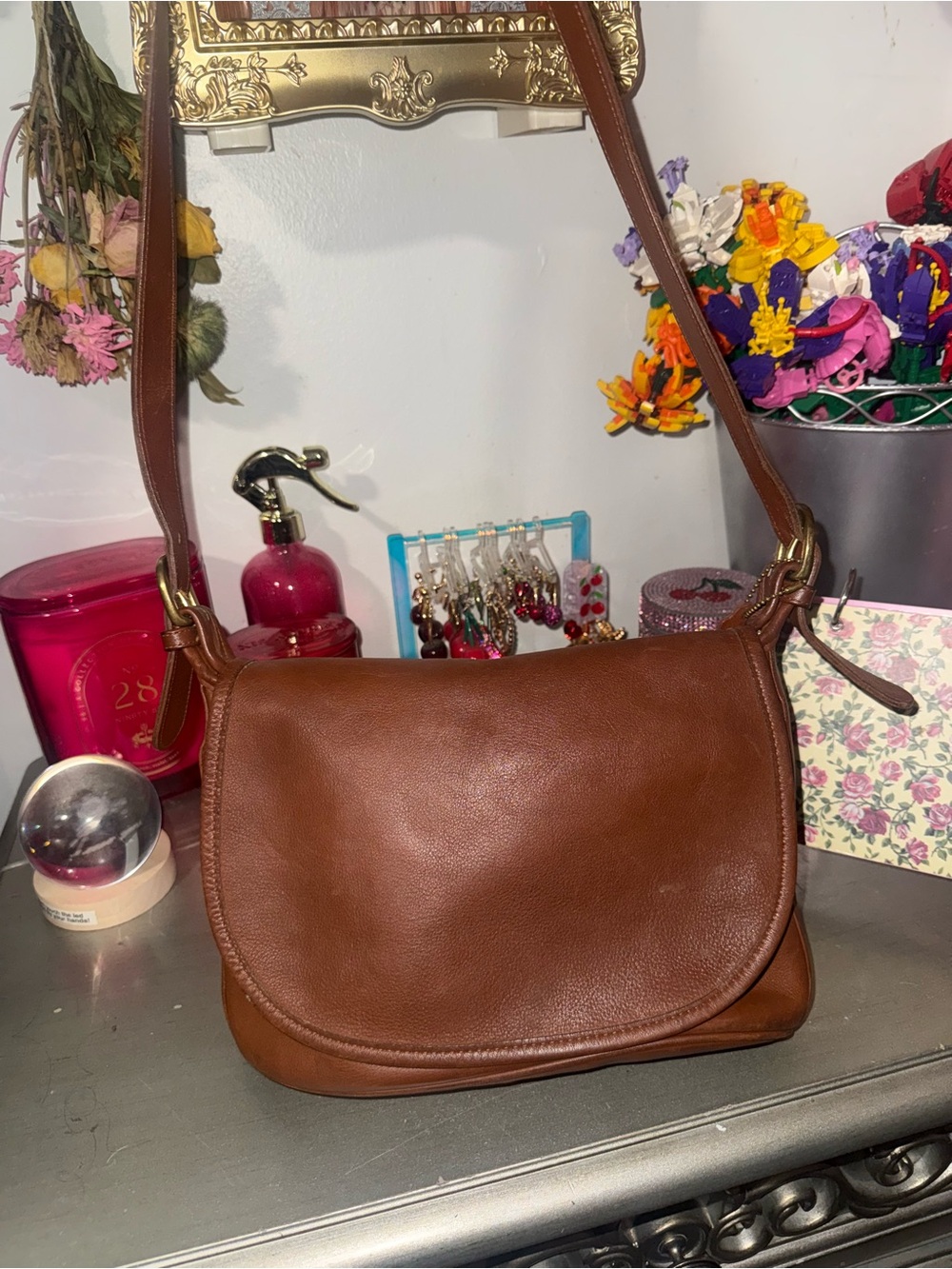 Classic Brown Leather Shoulder Bag - Timeless Women's Crossbody